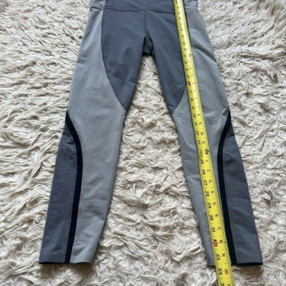 ATHLETA Silver Bells Spar Colorblock 7/8 Leggings Womens Activewear Size Small - Picture 9 of 12